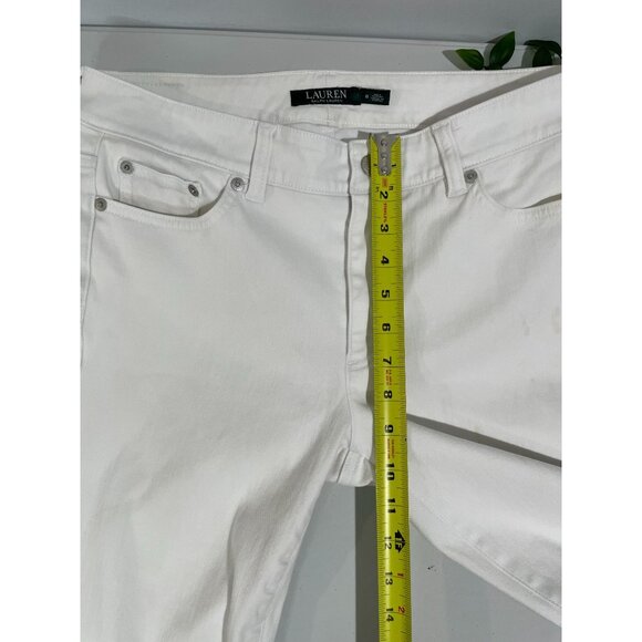 Lauren Ralph Lauren Womens White Premier Straight Cropped Jeans Size 8 - Picture 12 of 14